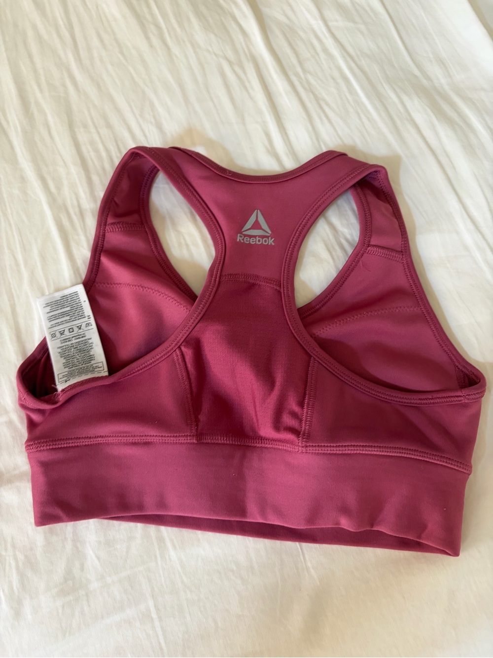 Reebok Racerback Sports Bra - Raspberry Plum - Picture 3 of 3